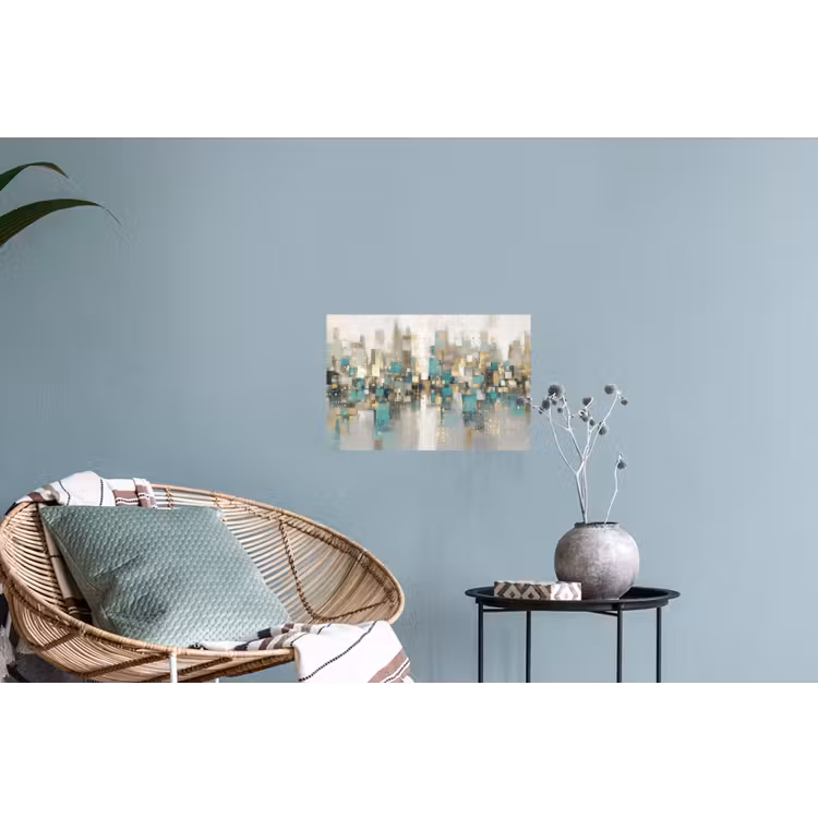 Abstract - Blokken - Goud - Skyline Muursticker klein -plant