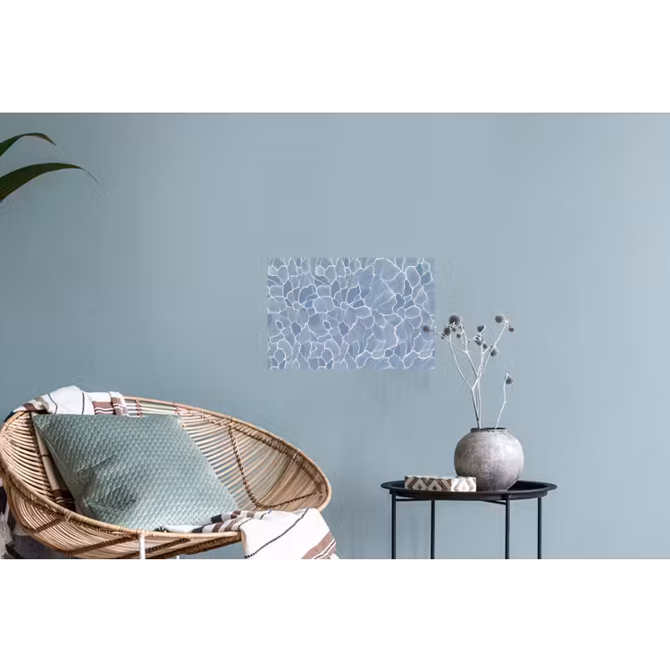 Abstract - Blauw - Bladeren Muursticker klein -plant