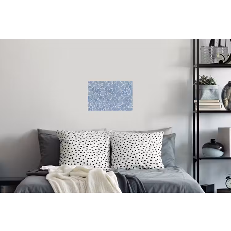 Abstract - Blauw - Bladeren Muursticker klein -slaapkamer