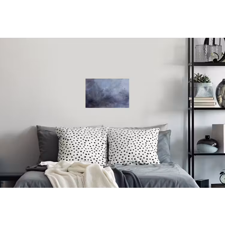 Abstract - Kwaststreken - Modern - Kunst - Grijs Muursticker klein -slaapkamer