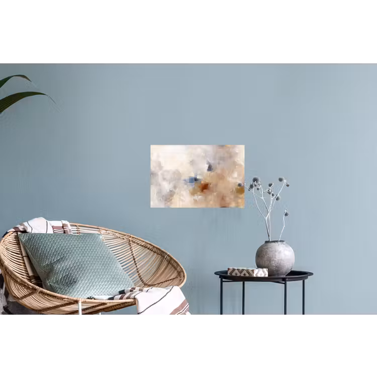 Abstract - Borstelstreken - Modern - Beige - Kunst Muursticker klein -plant