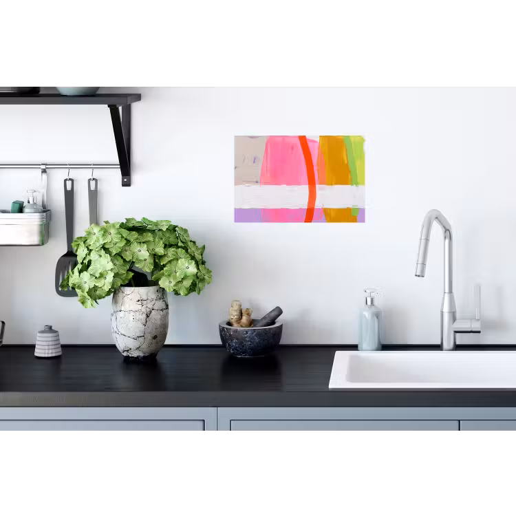 Abstract - Kleurrijk - Vormen - Modern - Kunst Muursticker klein -keuken