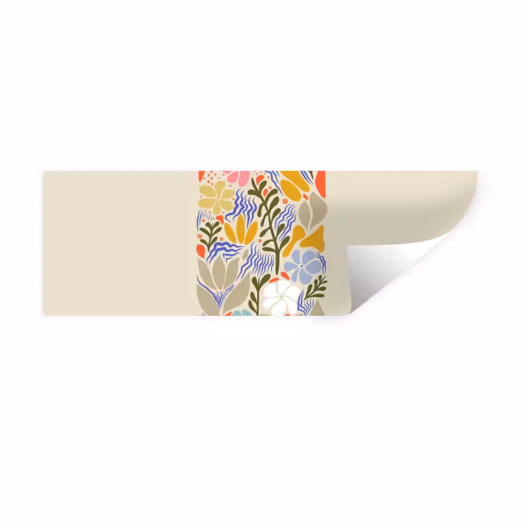 Abstract - Bloemen - Bladeren Muursticker klein -3d