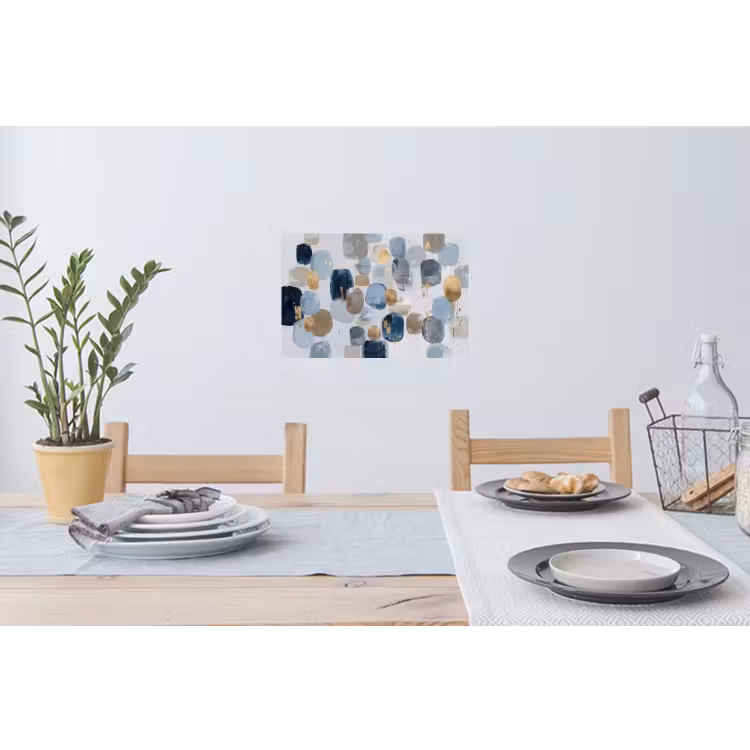 Abstract - Goud - Vormen Muursticker klein -eettafel
