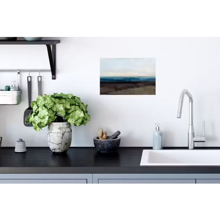 Abstract - Landschap - Horizon - Blauw - Modern Muursticker klein -keuken