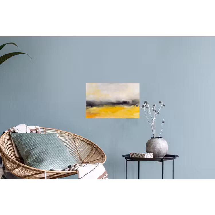 Abstract - Landschap - Modern - Geel Muursticker klein -plant