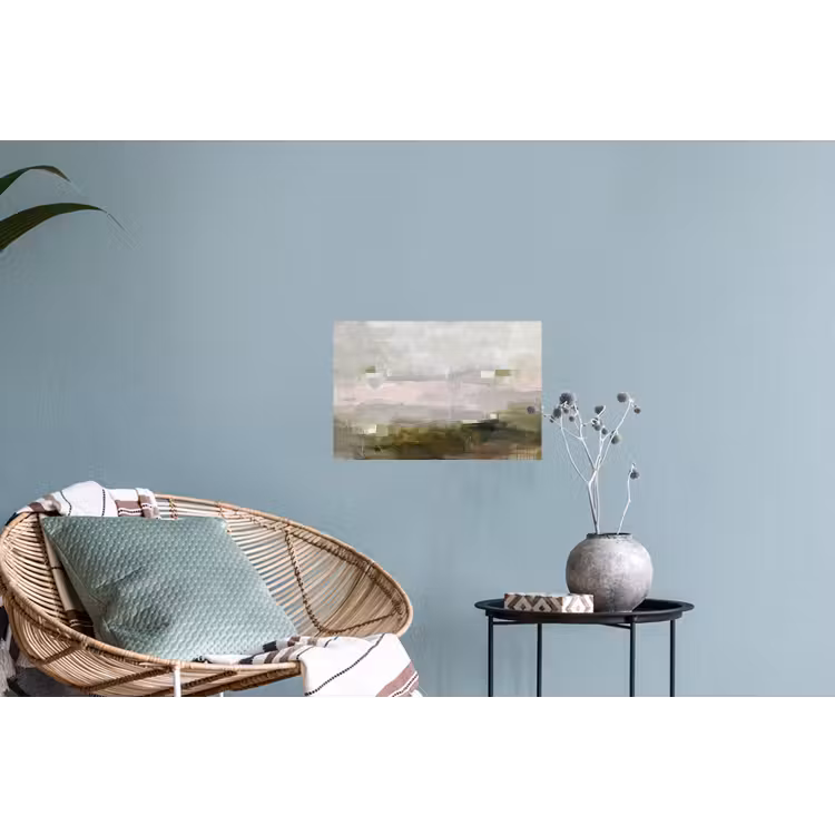 Abstract - Gelaagd - Kunst - Modern - Grijs-Groen Muursticker klein -plant