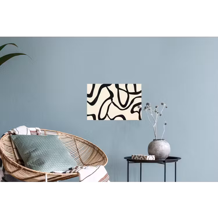 Abstract - Lijnen - Modern - Beige Muursticker klein -plant