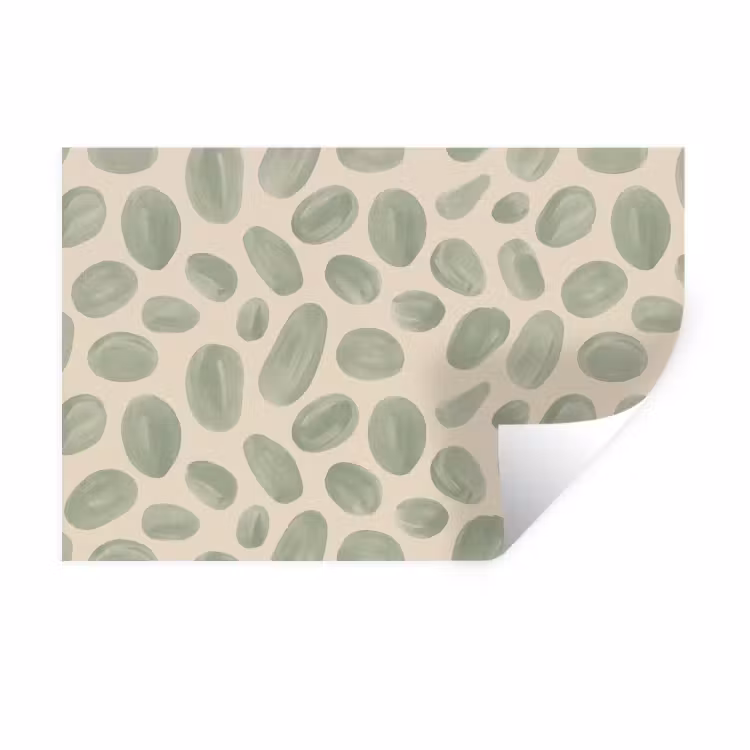 Abstract - Patroon - Organisch - Groen - Modern Muursticker klein -3d
