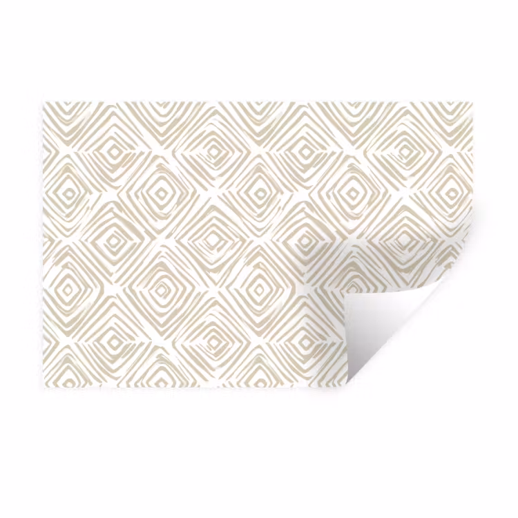 Abstract - Ruit - Beige Muursticker klein 286 -3d