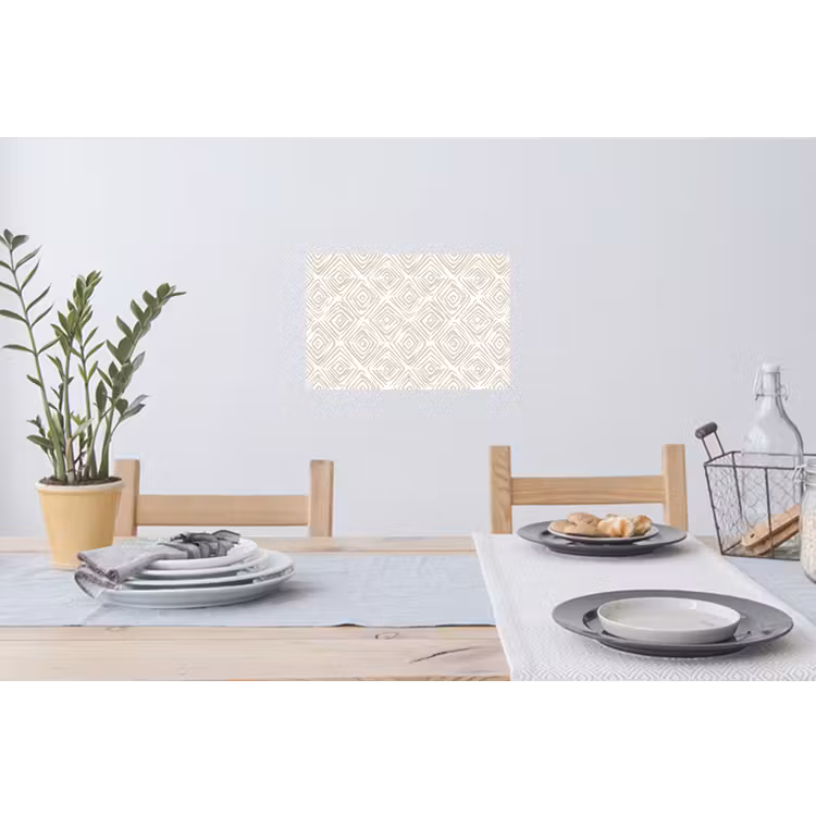 Abstract - Ruit - Beige Muursticker klein 286 -eettafel