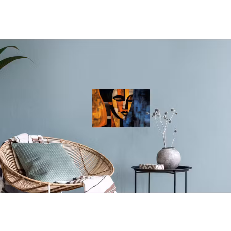 Abstract - Portret - Kleurvakken Muursticker klein -plant