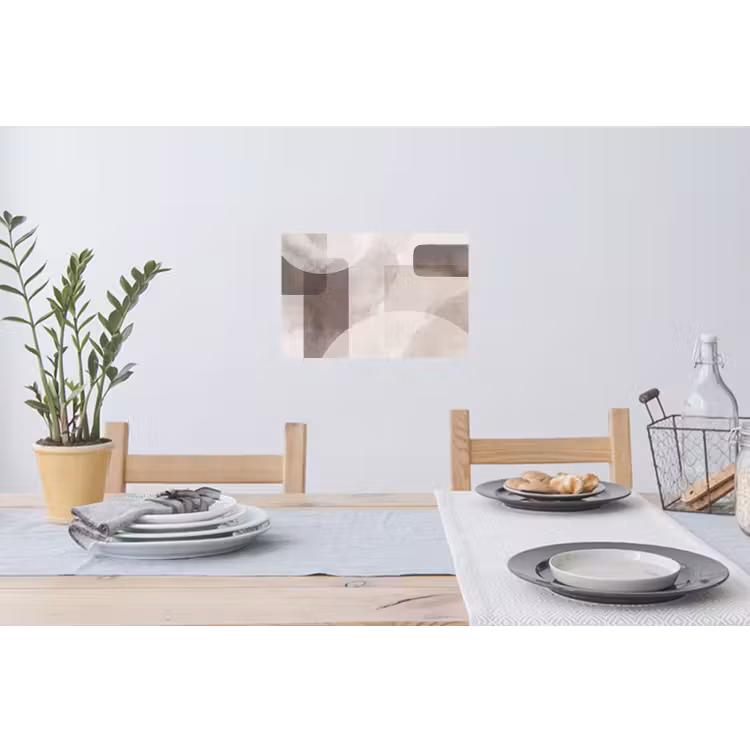 Wall Sticker - Abstract Shapes - Beige - Abstracte vormen - Beige Muursticker klein
