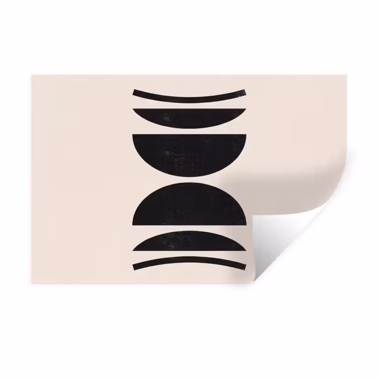 Wall Sticker - Abstract - Shapes - Black - Abstract - Vormen - Zwart Muursticker klein