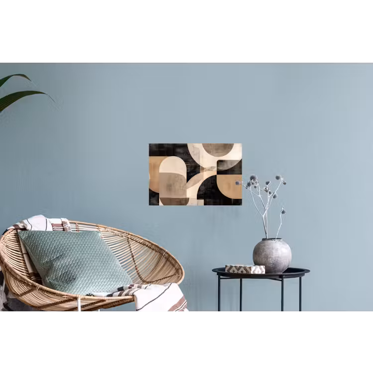 Abstract - Vormen - Modern - Beige Muursticker klein -plant