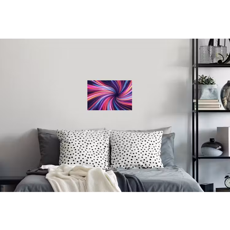 Abstract - Swirl - Futuristic - Neon Muursticker klein -slaapkamer
