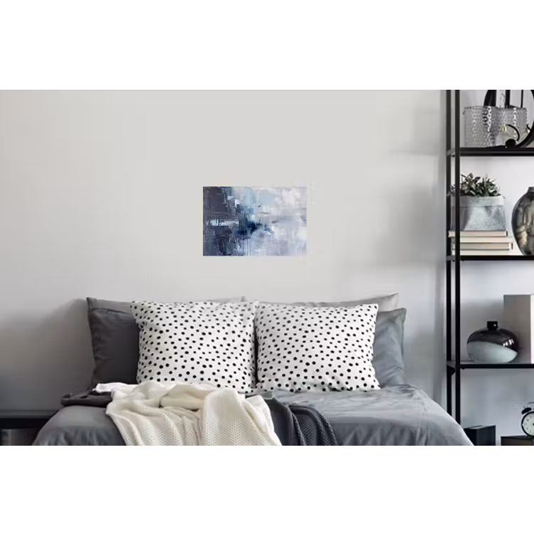 Abstract - Textuur - Kunst - Modern - Blauw Muursticker klein -slaapkamer