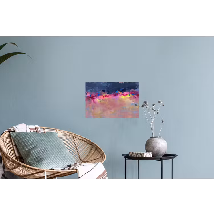 Abstract - Textuur - Kleuren - Modern - Roze Muursticker klein -plant