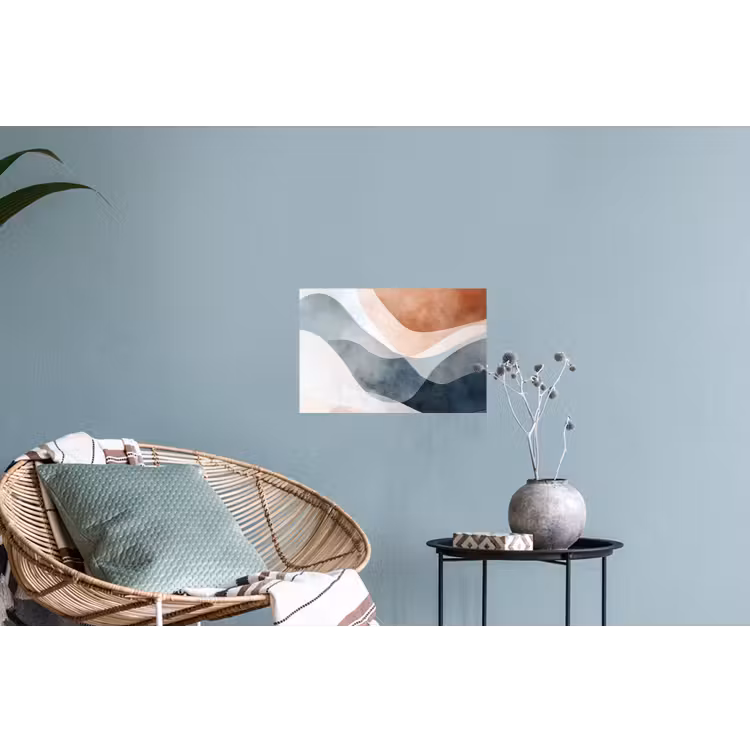 Abstract - Golven - Blauw Muursticker klein -plant