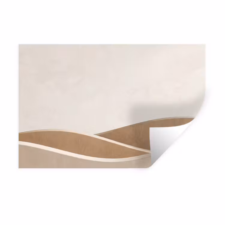 Abstract - Golven - Modern - Beige Muursticker klein -3d
