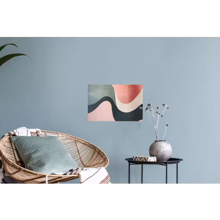 Abstract - Golven - Sierlijk - Roze Muursticker klein -plant