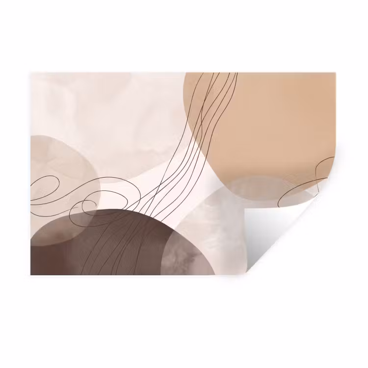 Wall Sticker - Abstraction - Beige - Modern - Abstractie - Beige - Modern Muursticker klein