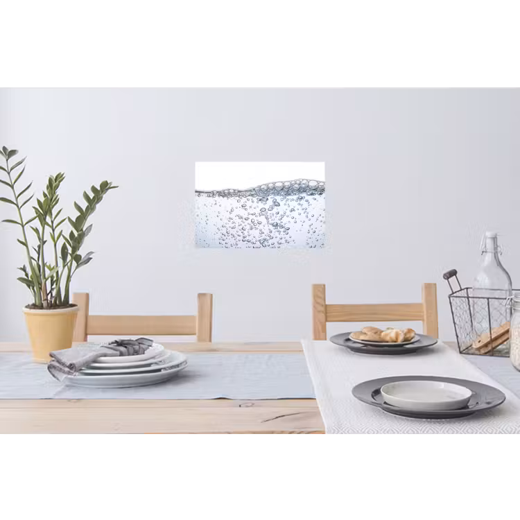 Luchtbellen - Water - Dynamisch Muursticker klein -eettafel