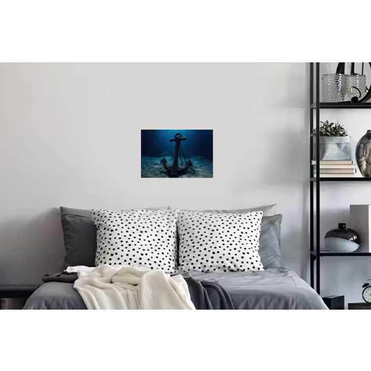 Anker - Ijzer - Zeebodem - Zand Muursticker klein -slaapkamer