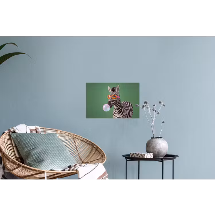 Dier - Bril - Bel - Modern - Groen Muursticker klein -plant