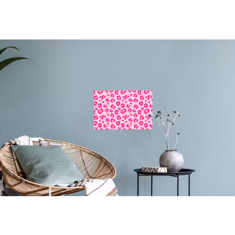 Dierenprint - Patroon - Abstract - Modern - Roze Muursticker klein -plant