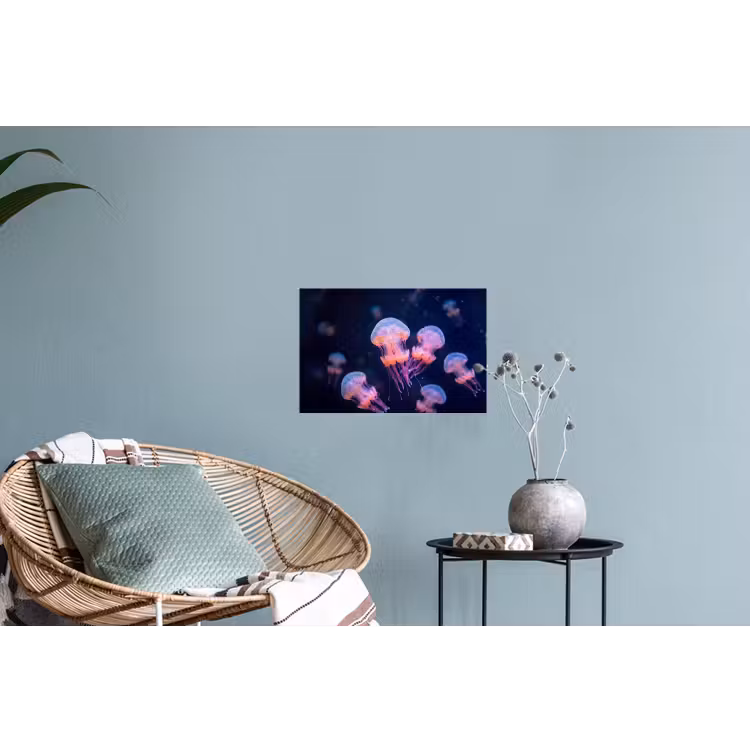 Dier - Onderwater - Natuur - Roze - Mysterieus Muursticker klein -plant