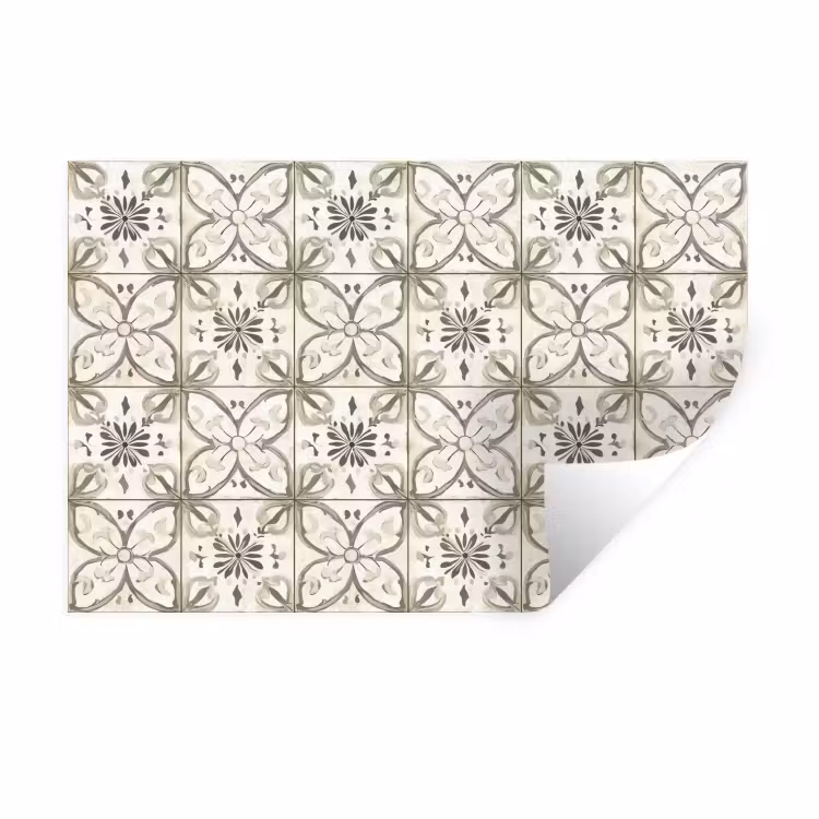 Antiek - Tegel - Beige Muursticker klein 286 -3d