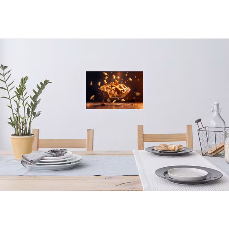 Appel - Taart - Warm - Eten Muursticker klein -eettafel