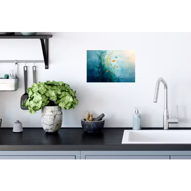 Waterplanten - Vissen - Kleurrijk - Water Muursticker klein -keuken