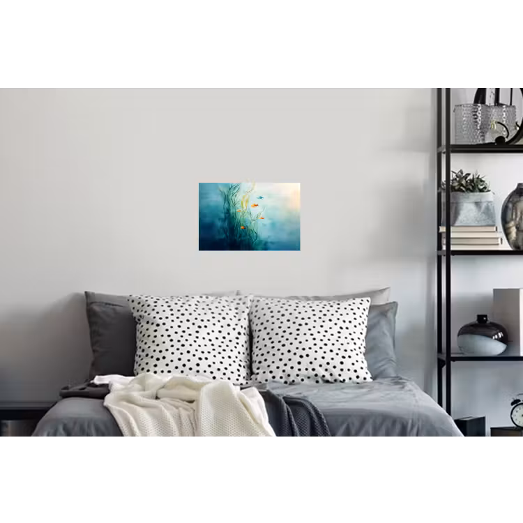 Waterplanten - Vissen - Kleurrijk - Water Muursticker klein -slaapkamer