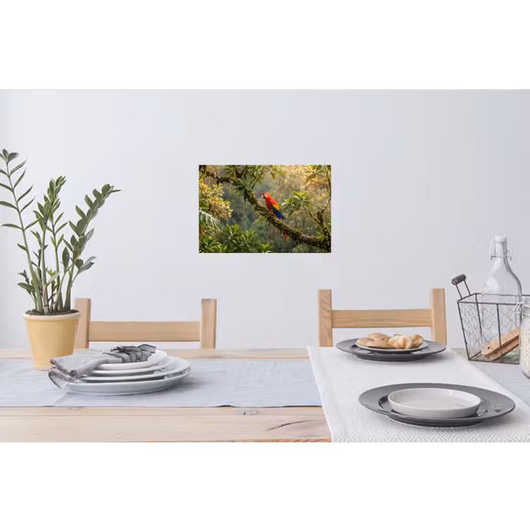 Ara - Jungle - Rood Muursticker klein -eettafel