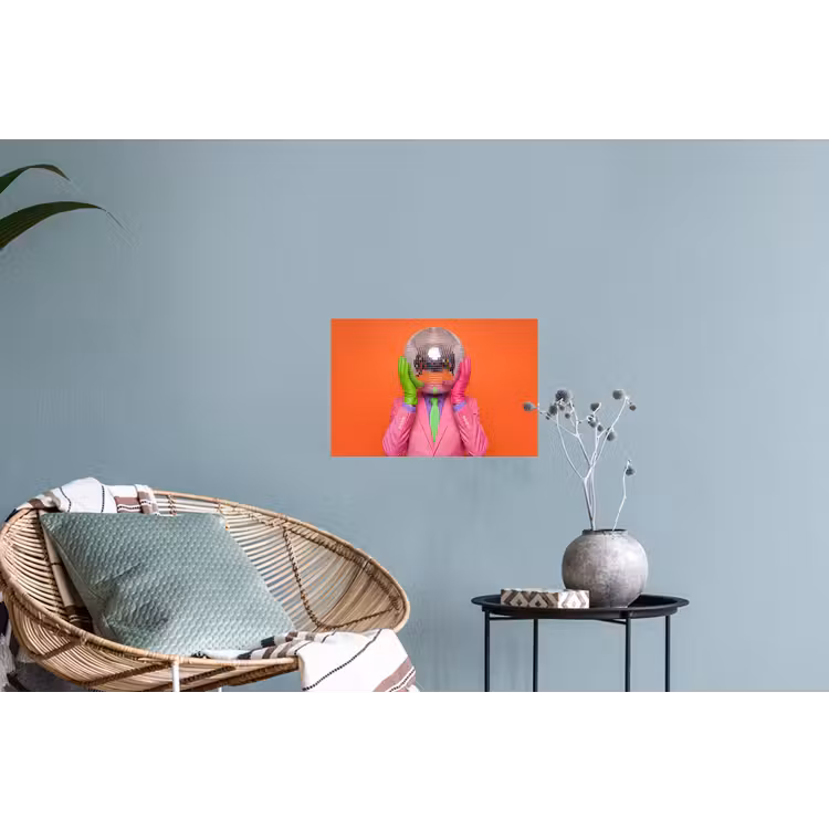 Kunst - Disco bal - Kleurrijk - Modern - Studio Muursticker klein -plant