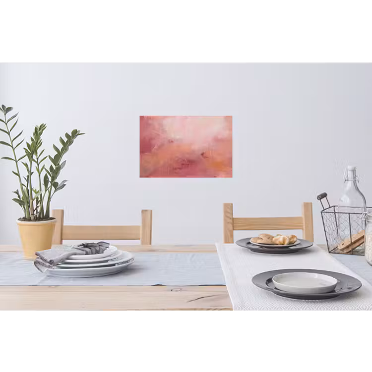 Kunst - Vloeiend - Pastel - Abstract Muursticker klein -eettafel
