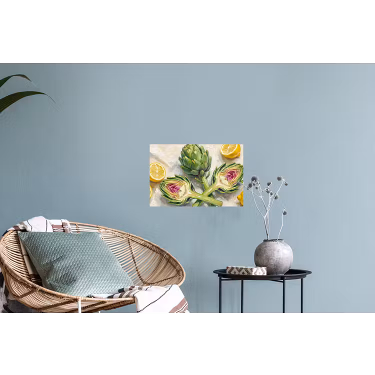 Wall Sticker - Artichoke - Lemon - Food - Artisjok - Citroen - Eten Muursticker klein