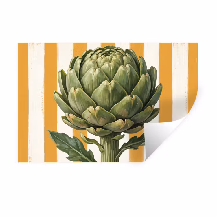 Wall Sticker - Artichoke - Modern - Vegetable - Artisjok - Modern - Groente Muursticker klein