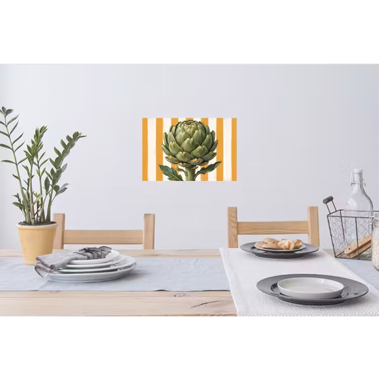 Wall Sticker - Artichoke - Modern - Vegetable - Artisjok - Modern - Groente Muursticker klein