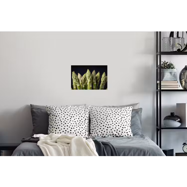Asperges - Groen - Zwart Muursticker klein -slaapkamer