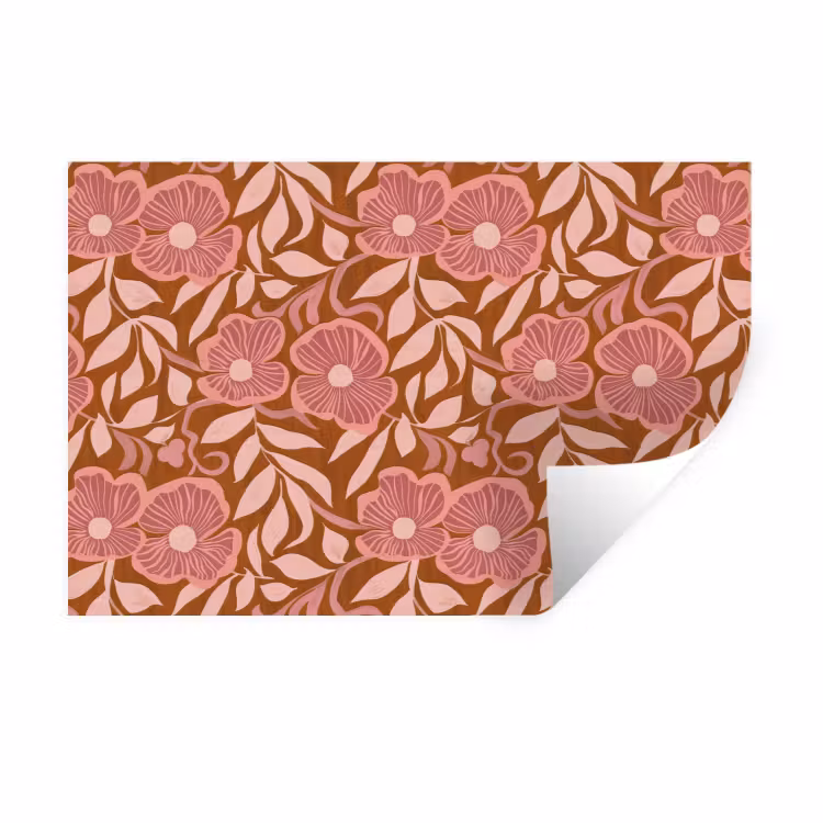 Sfeer - Bloemen - Roze Muursticker klein 286 -3d