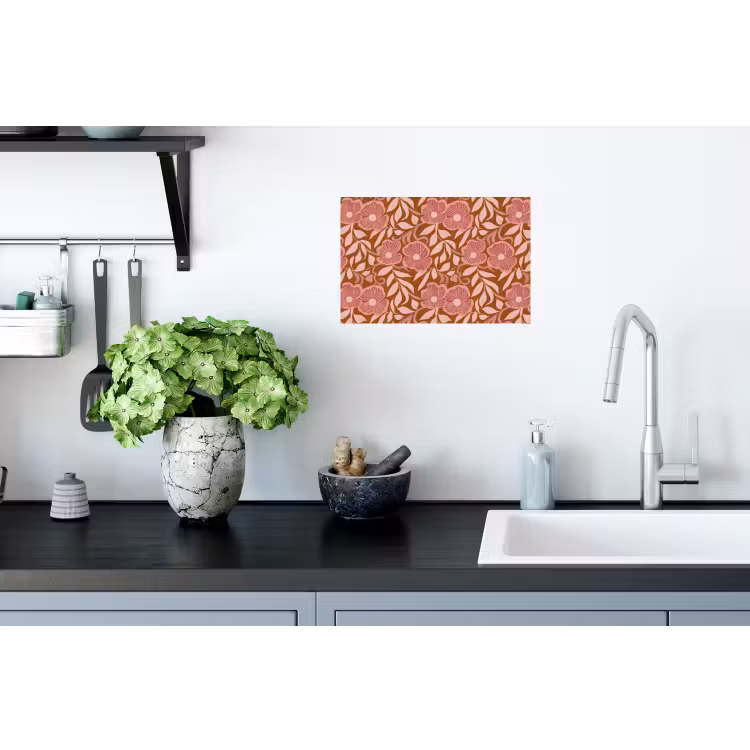 Sfeer - Bloemen - Roze Muursticker klein 286 -keuken