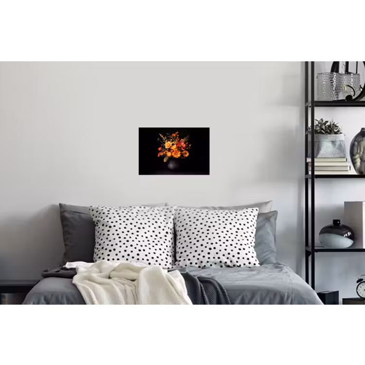 Herfst - Boeket - Oranje Muursticker klein -slaapkamer