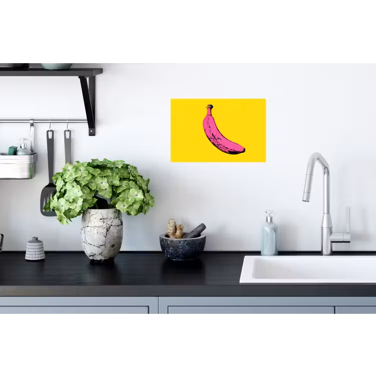 Banaan - Grafisch - Geel Muursticker klein -keuken