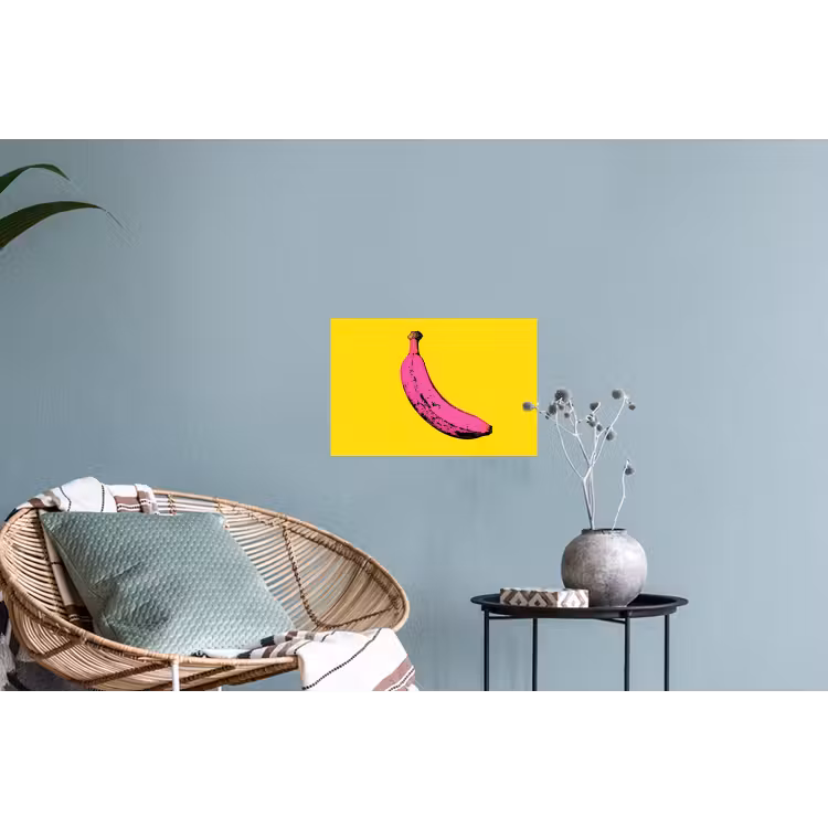 Banaan - Grafisch - Geel Muursticker klein -plant