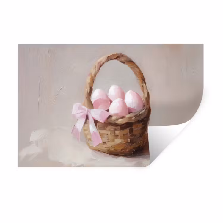 Mand - Eieren - Roze Muursticker klein -3d