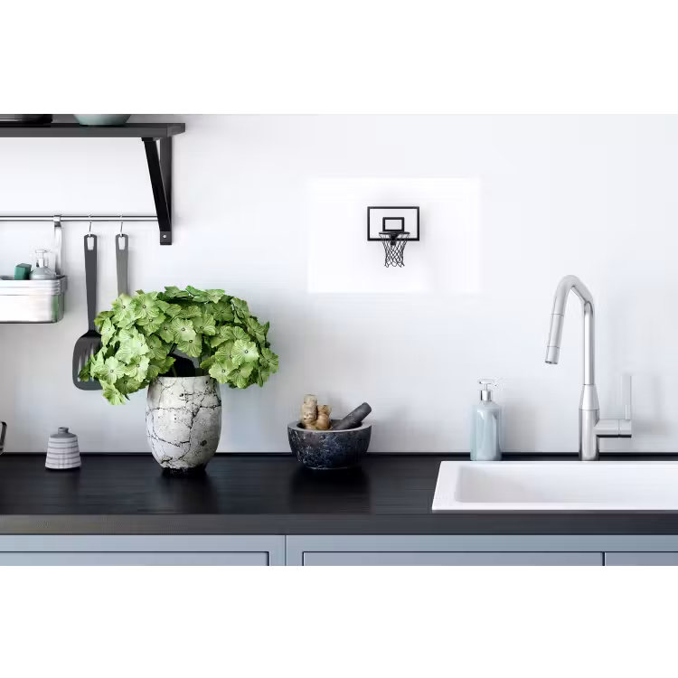 Basketbalbord - Minimalistisch - Zwart Muursticker klein -keuken