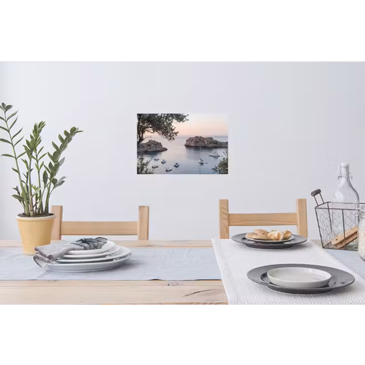 Wall Sticker - Bay - boats - sunset - Baai - boten - zonsondergang Muursticker klein